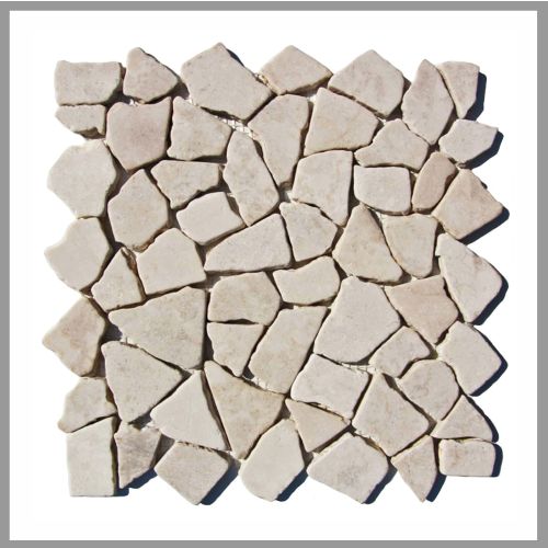 1 Mosaikfliese Naturstein Marmor Toskana Weiß - M-003 - 