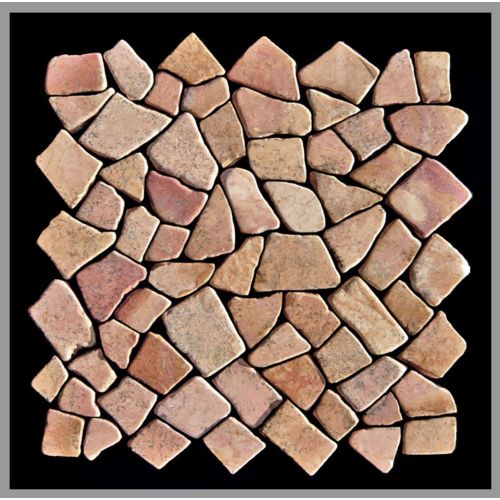 1 Mosaikfliese Toskana Rot Naturstein Marmor - M-002 - 