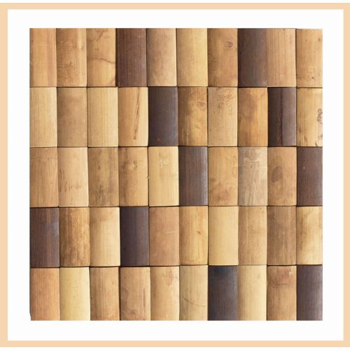 1 qm - BM-001 - Andaman - Bambus - Mosaik - Fliesen - Holz-Paneele - Wand-Dekoration - Wand-Verblender - Bamboo-Design - Bamboo Mosaic -