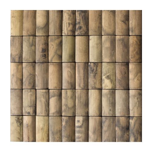 1 Fliese - BM-002 - Diego Garcia - Bambus - Mosaik-Fliesen - Wand-Design - Holz Wandverkleidung - Bambus-Design - Bamboo-Mosaic