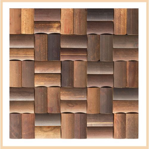 1 qm - BM-005 - Praslin - Bambus - Mosaik - Fliesen - Holz-Design - Wand-Verblender - Wand-Paneele - Bamboo-Mosaic - Bamboo-Design