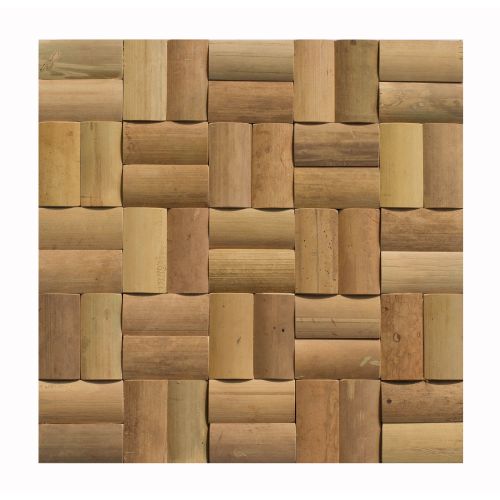 1 Fliese - BM-006 - Koh Phi Phi Don - Bambus - Mosaik-Fliesen - Holz-Design - Holz-Verblender - Bamboo-Mosaic