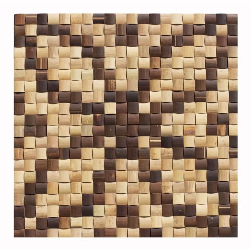 1 Rosone - BM-013 - Cerf - Bambus - Mosaikfliesen - Wandverblender - Wandfliesen - Bamboo Mosaic -