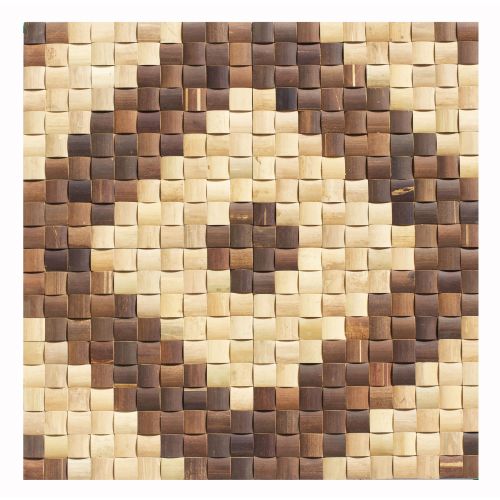 1 Rosone - BM-014 - Mnemba - Bambus - Mosaikfliesen - Wandverblender - Wandfliesen - Bamboo Mosaic -