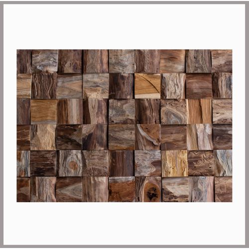 1 qm Wandverkleidung Teak-Holz - HO-013 - Tambora Wandverblender Paneele Wand