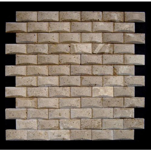 1 Fliese - NS-SLMM001-175-Y - Travertin - Mosaik - Fliesen - Naturstein - Wand-Design - Wand-Verkleidung