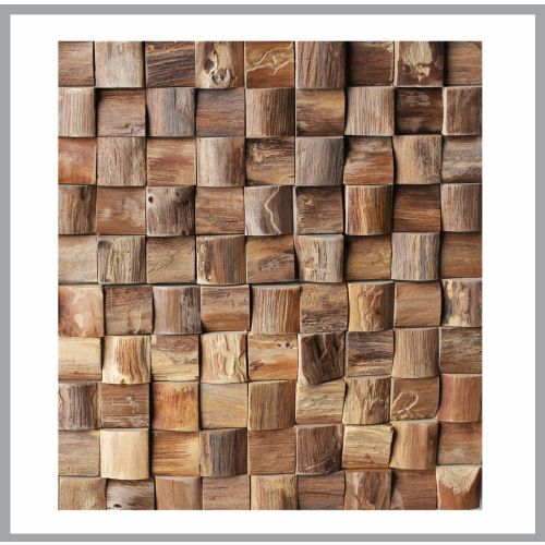 1 qm - HO-001 - Semeru - Teak - Wandverblender - Holz-Design - Holz-Verkleidung - Wand-Verkleidung -