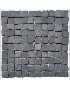 1 Mosaikfliese Grau - M-029 - Naturstein Marmor Mosaik Fliese 3 x 3 gebrochen