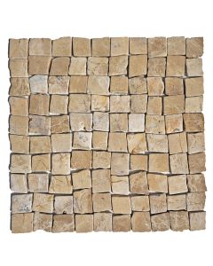 1 Mosaikfliese Mokka - M-031 - Naturstein Marmor Mosaik Fliese 3 x 3 gebrochen