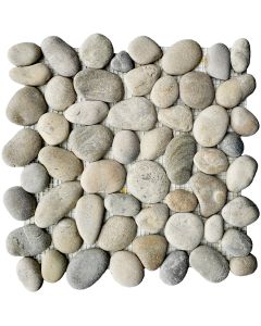 Mosaik Tan Pebble - 1 qm - K-572 - One Cut - Kieselstein - Mosaik - Fliesen - Naturstein - Bodenfliesen - Wandfliesen